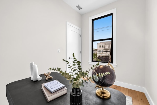 2602 Palisade Ave, Weehawken, NJ 07086 - office area featuring wood finished floors and baseboards