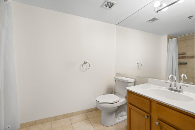 700 1st St Unit 6D, Hoboken, NJ 07030 - bathroom with vanity, tile patterned flooring, and curtained shower