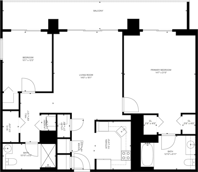 700 1st St Unit 16Pr, Hoboken, NJ 07030 - home floor plan