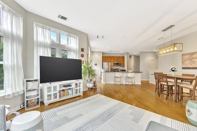 1200 Grand St Unit 220, Hoboken, NJ 07030 - living area featuring light wood-style floors and recessed lighting