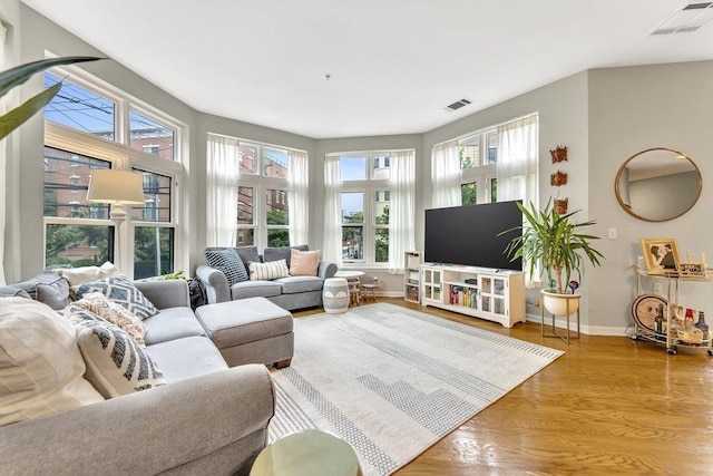 1200 Grand St Unit 220, Hoboken, NJ 07030 - living room with baseboards and wood finished floors