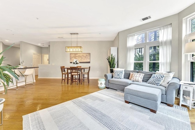 1200 Grand St Unit 220, Hoboken, NJ 07030 - living room featuring light wood-type flooring and recessed lighting