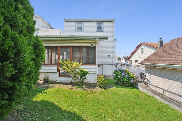 1508 77th St, North Bergen, NJ 07047 - back of house featuring a sunroom
