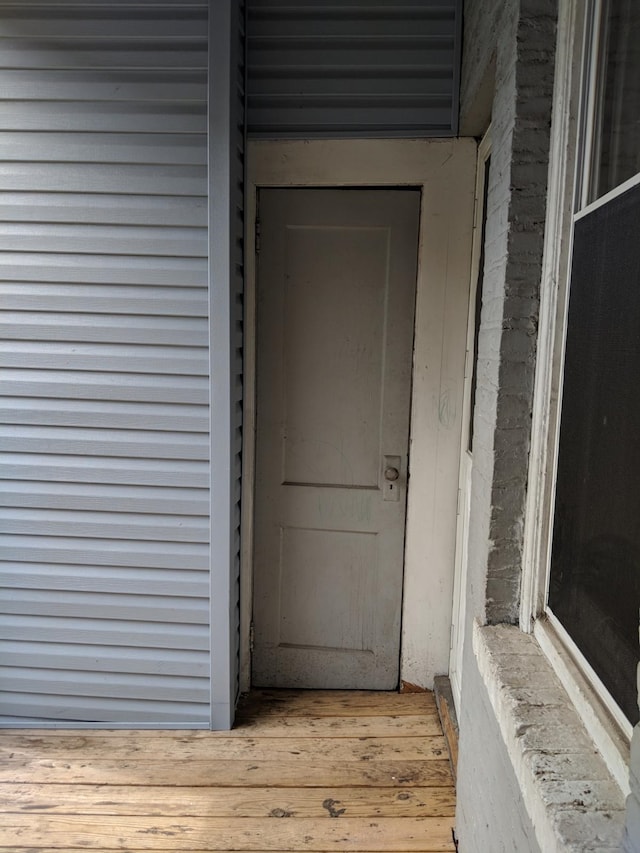 view of doorway to property