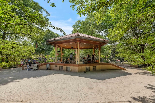 297 Montgomery St Unit 2, Jersey City, NJ 07302 - view of patio with a gazebo