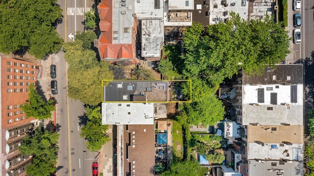 297 Montgomery St Unit 2, Jersey City, NJ 07302 - aerial view of property's location featuring property boundaries highlighted