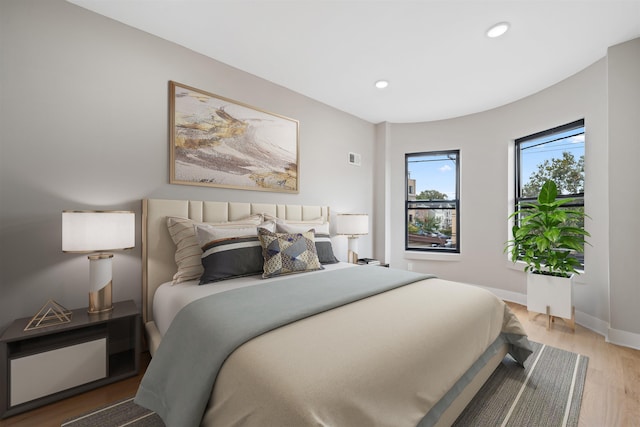 bedroom featuring hardwood / wood-style floors