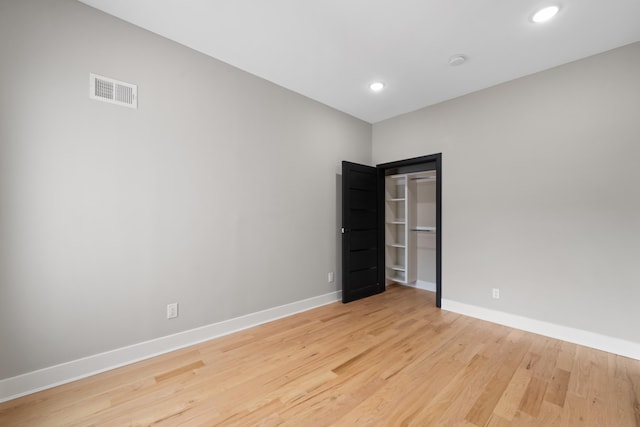 empty room featuring light wood-type flooring