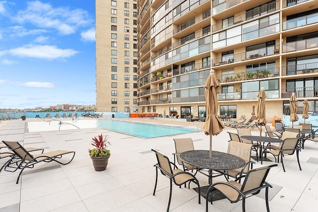 view of pool with a patio