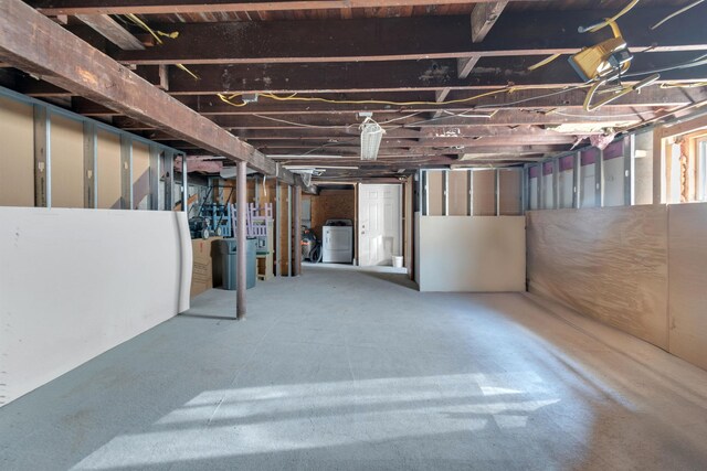 280 Highland Ave Unit 3, Kearny, NJ 07032 - unfinished basement featuring washer / dryer