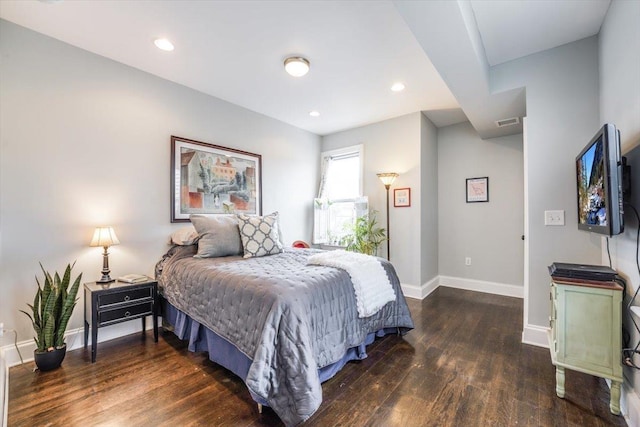 351 5th St Unit 3, Jersey City, NJ 07302 - bedroom featuring wood finished floors, baseboards, and recessed lighting