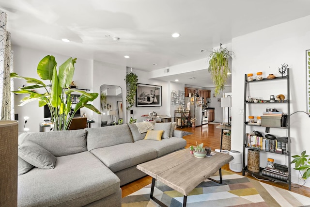 living room featuring hardwood / wood-style floors