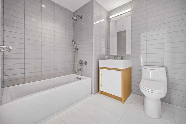 75 Park Ln S Unit 1912, Jersey City, NJ 07310 - bathroom with  shower combination, vanity, and toilet