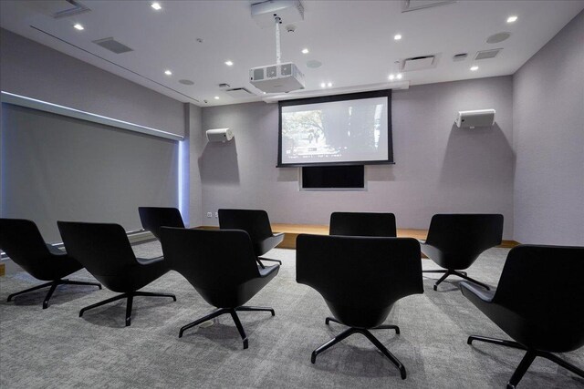 75 Park Ln S Unit 1912, Jersey City, NJ 07310 - office area with carpet floors and recessed lighting