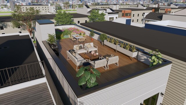 141 Sherman Ave Unit 2, Jersey City, NJ 07307 - balcony featuring a view of skyline