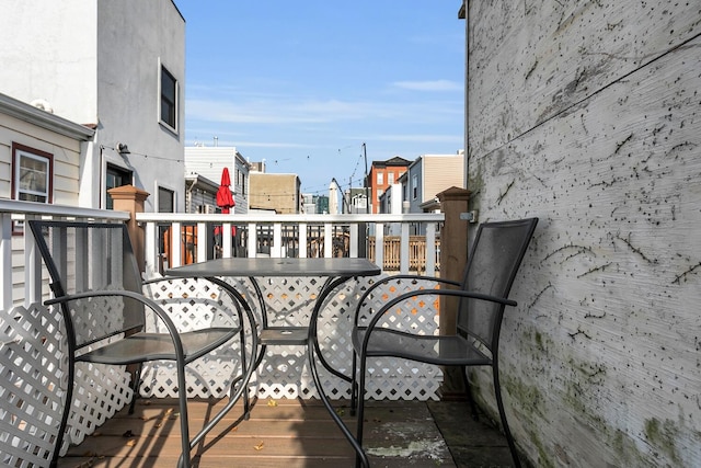 123 Willow Ter, Hoboken, NJ 07030 - balcony featuring outdoor dining space and a residential view