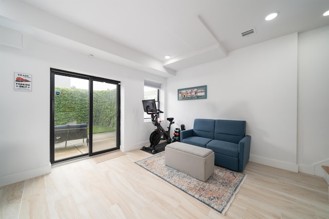 109 Poplar St Unit 1, Jersey City, NJ 07307 - living area with baseboards, recessed lighting, and wood finished floors