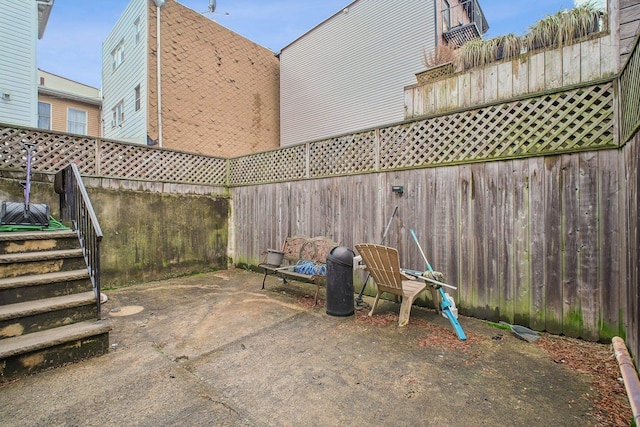 419 2nd St, Jersey City, NJ 07302 - view of patio / terrace featuring a fenced backyard