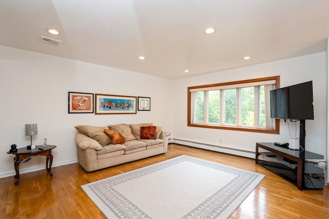 151 Mount Pleasant Ave, Dover Town, NJ 07801 - living area with light wood finished floors and recessed lighting