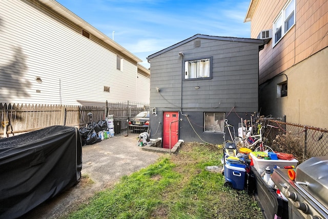 exterior space featuring a patio and a fenced backyard