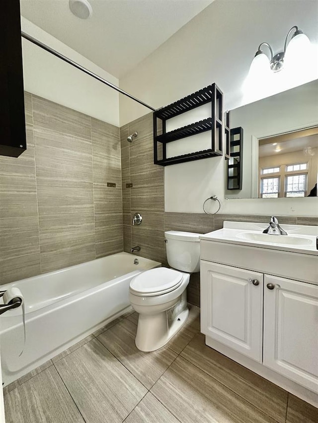549 Pavonia Ave Unit 1 & 2, Jersey City, NJ 07306 - bathroom featuring toilet, bathtub / shower combination, and vanity