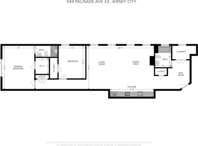 549 Palisade Ave Unit 2, Jersey City, NJ 07307 - view of home floor plan