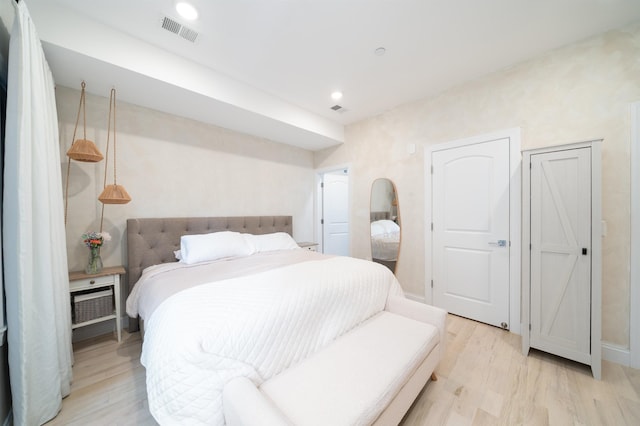 549 Palisade Ave Unit 2, Jersey City, NJ 07307 - bedroom with recessed lighting and light wood-style floors