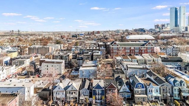 bird's eye view featuring a city view