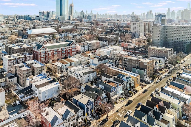 drone / aerial view featuring a view of city