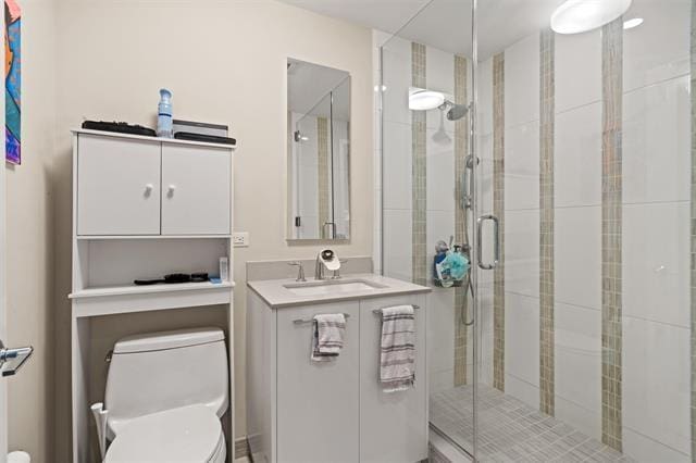 1200 Avenue At Port Imperial Unit 301, Weehawken, NJ 07086 - full bathroom featuring a shower stall, toilet, and vanity
