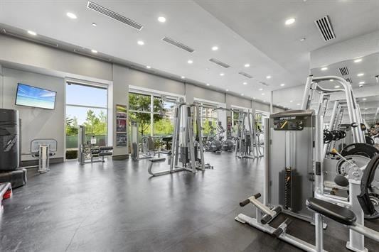1200 Avenue At Port Imperial Unit 301, Weehawken, NJ 07086 - workout area featuring recessed lighting