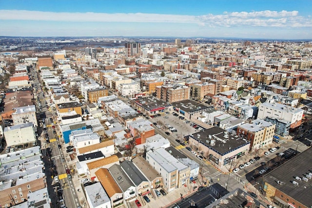 bird's eye view with a view of city