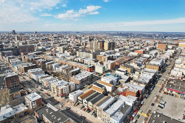 drone / aerial view featuring a view of city