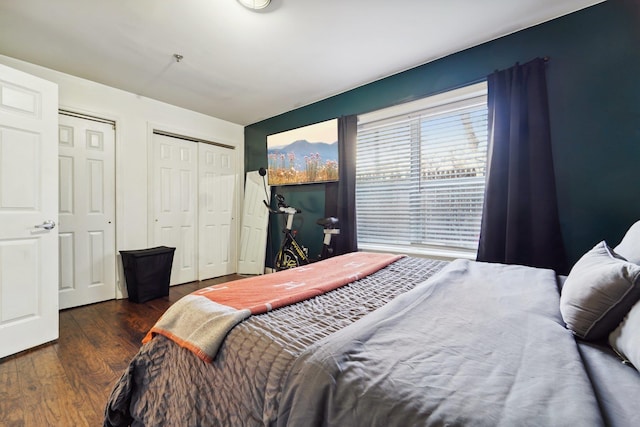 bedroom with wood finished floors