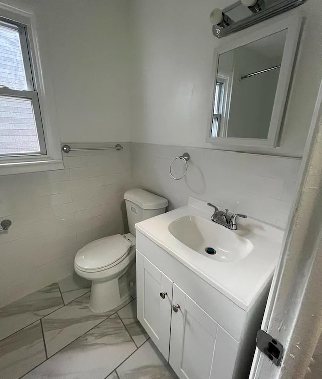 bathroom with toilet and vanity