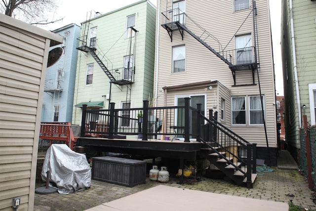 back of house with a patio area