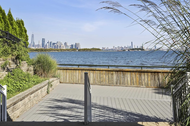 water view with a view of skyline