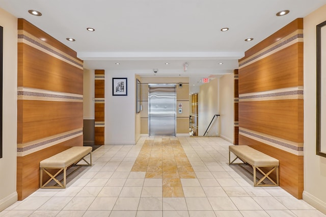 lobby with recessed lighting