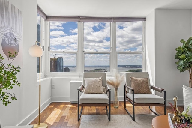 88 Morgan St Unit 4306, Jersey City, NJ 07302 - sitting room with wood finished floors and baseboards