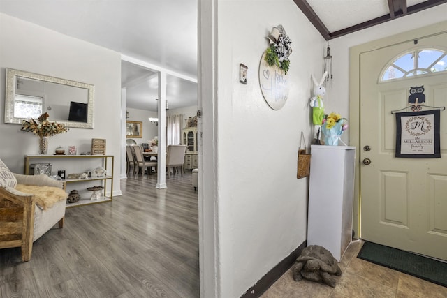 4319 Cottage Ave, North Bergen, NJ 07047 - entrance foyer featuring baseboards and wood finished floors