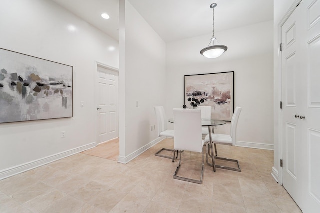 7400 River Rd Unit 114, North Bergen, NJ 07047 - dining room featuring light tile patterned floors and recessed lighting
