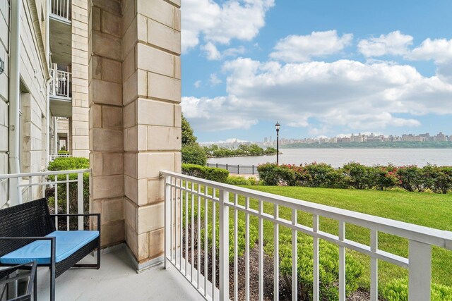 7400 River Rd Unit 114, North Bergen, NJ 07047 - balcony featuring a water view