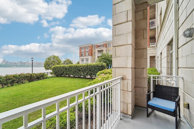 7400 River Rd Unit 114, North Bergen, NJ 07047 - balcony featuring a water view