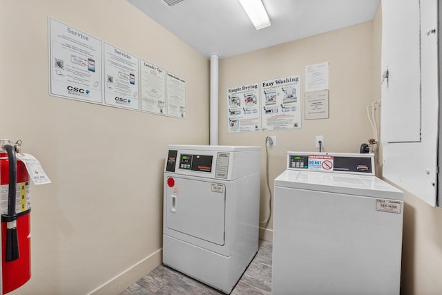 laundry area featuring washer and dryer