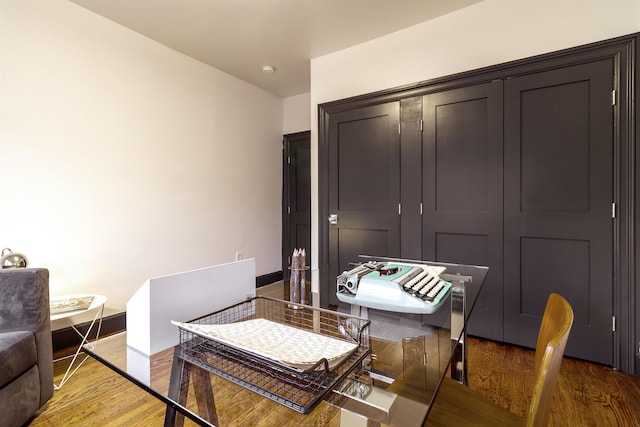 dining room featuring dark hardwood / wood-style floors