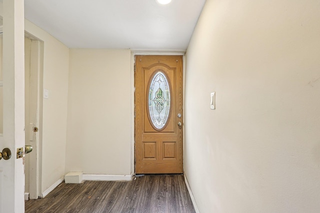 5 77th St, North Bergen, NJ 07047 - entryway featuring baseboards and dark wood finished floors