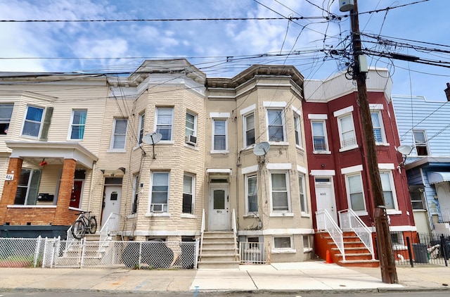400 67th St, West New York, NJ 07093 - townhome / multi-family property with entry steps and cooling unit