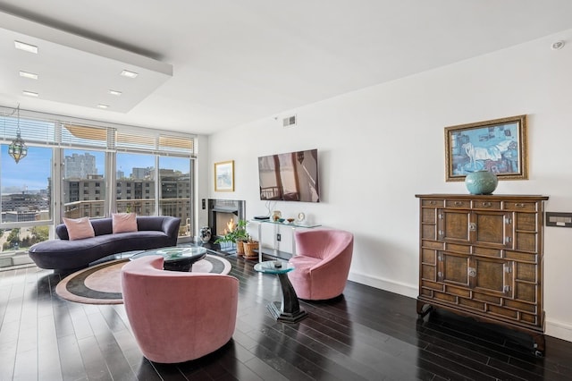 8100 River Rd Unit 1101, North Bergen, NJ 07047 - interior space featuring plenty of natural light, wood finished floors, baseboards, and a wall of windows
