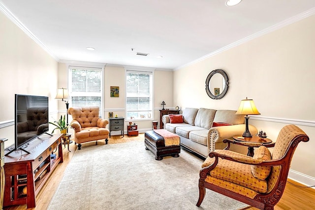 812 Grand St Unit 208, Hoboken, NJ 07030 - living room with wood finished floors, crown molding, and recessed lighting