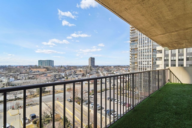 balcony with a city view